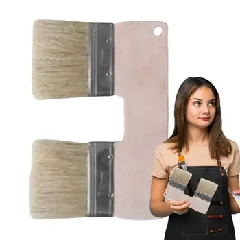 アクリルペイント用ダブルブラシ,ウォールブラシ,ペイントツール,テクスチャブラシ,アートクラフト,3インチ