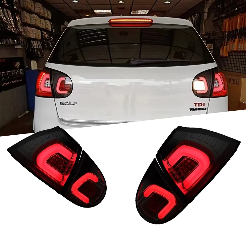 1 pc For Volkswagen Golf 5 Taillights MK5 2006-2008 Golf 5 LED Rear Brake Dynamic Signal Animation Auto Parts