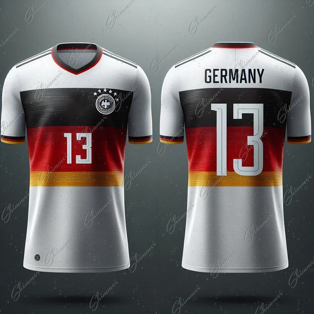 Soccer Jersey Short Sleeves German Style Pop Kids Youth Training And Competition Tops Football Shirt Men\'s Football Shirts Team