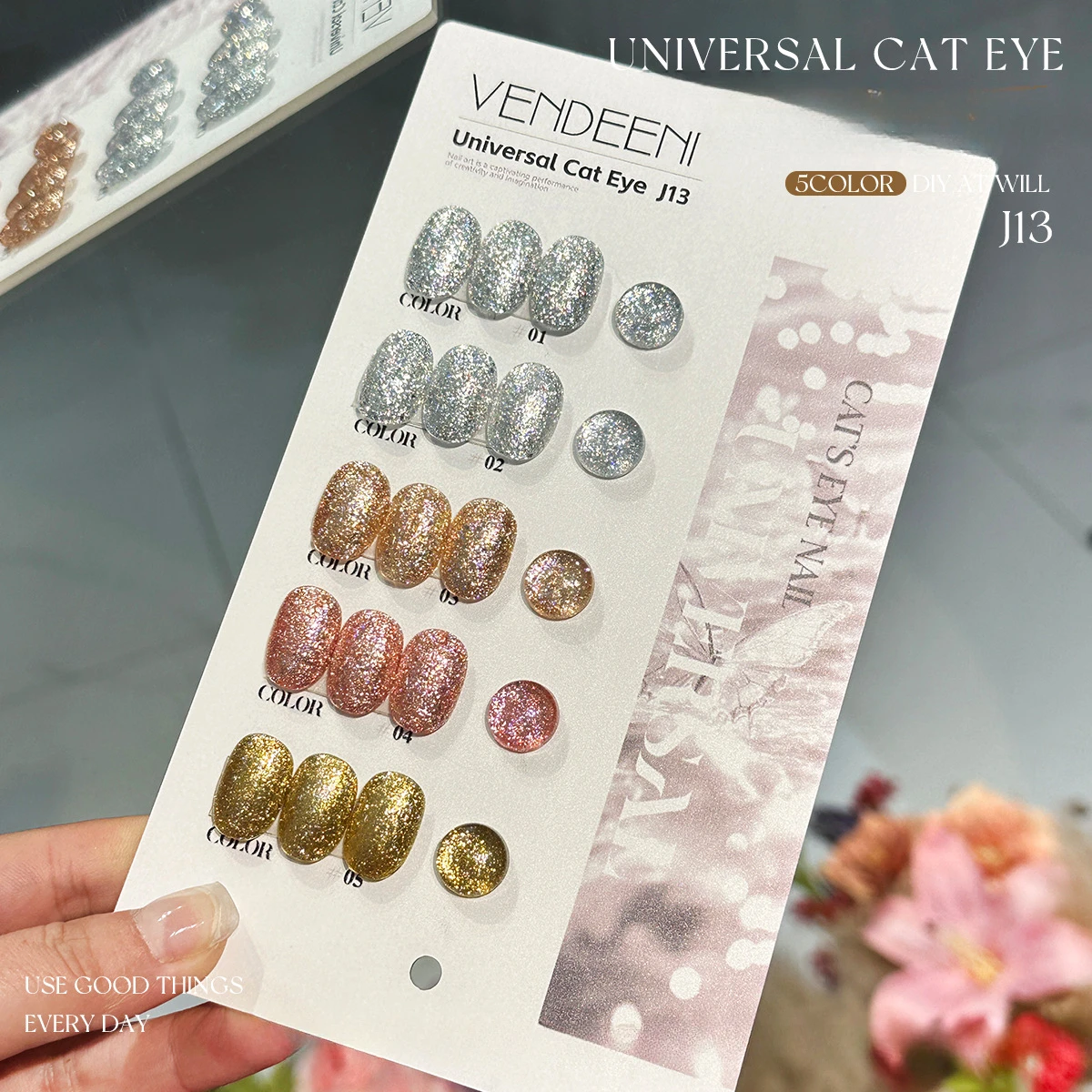

5Colors 15ml Gold Glitter Gel Nail Polish Crystal Semi Permanent Soak Off UV Gel Varnish Nail Art for Manicure Base Top Coat