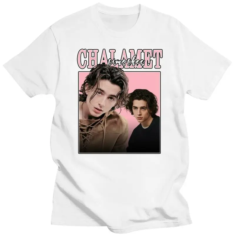 New Fashion T Shirt Unsiex Printed Casual Men'S T-Shirt Cartoon Timothee Chalamet, 90'S, Vintage Inspired, Unisex, Black Tshirt