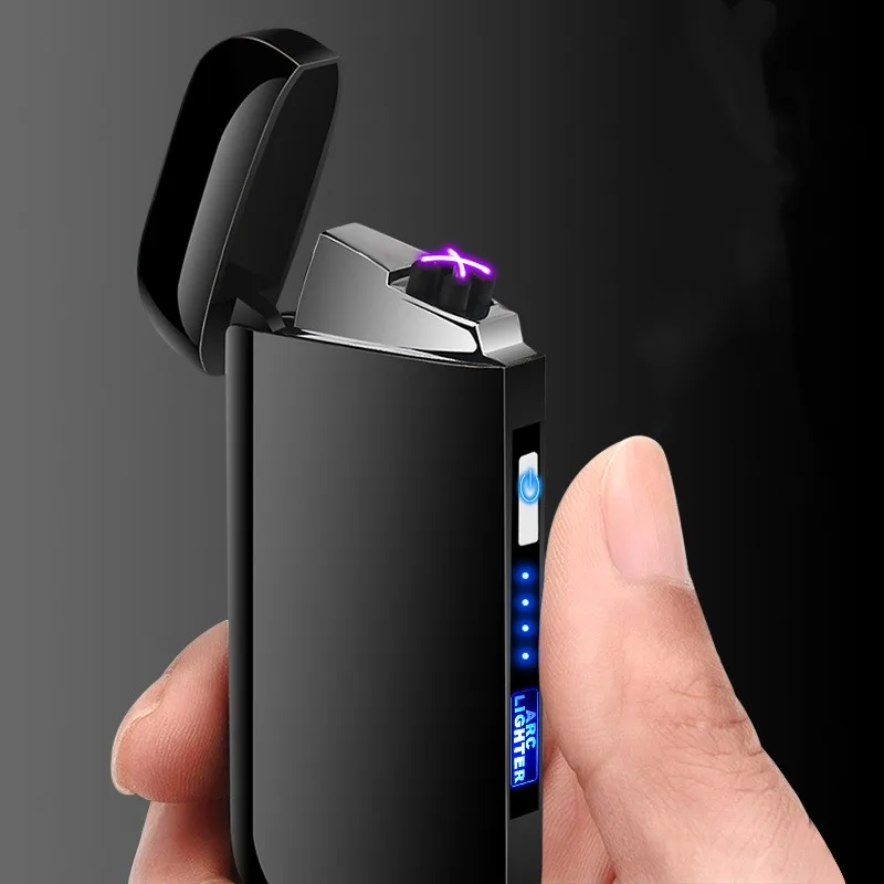 

Double Arc Windproof Flameless Cigarette Lighter, LED Power Display, USB Charging Lighter, Men's Gift, New, Hot Selling, 2023