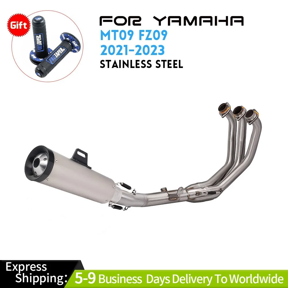 

For Yamaha MT09 FZ09 2021-23 Front Link Pipe Muffler Tips Slip on Exhaust Pipe Exhaust Systems