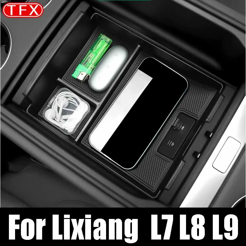 

For Lixiang L7 L8 L9 Car Styling Armrest Box Storage Box Under The Control Box Organizer Interior Auto Modified Accessories