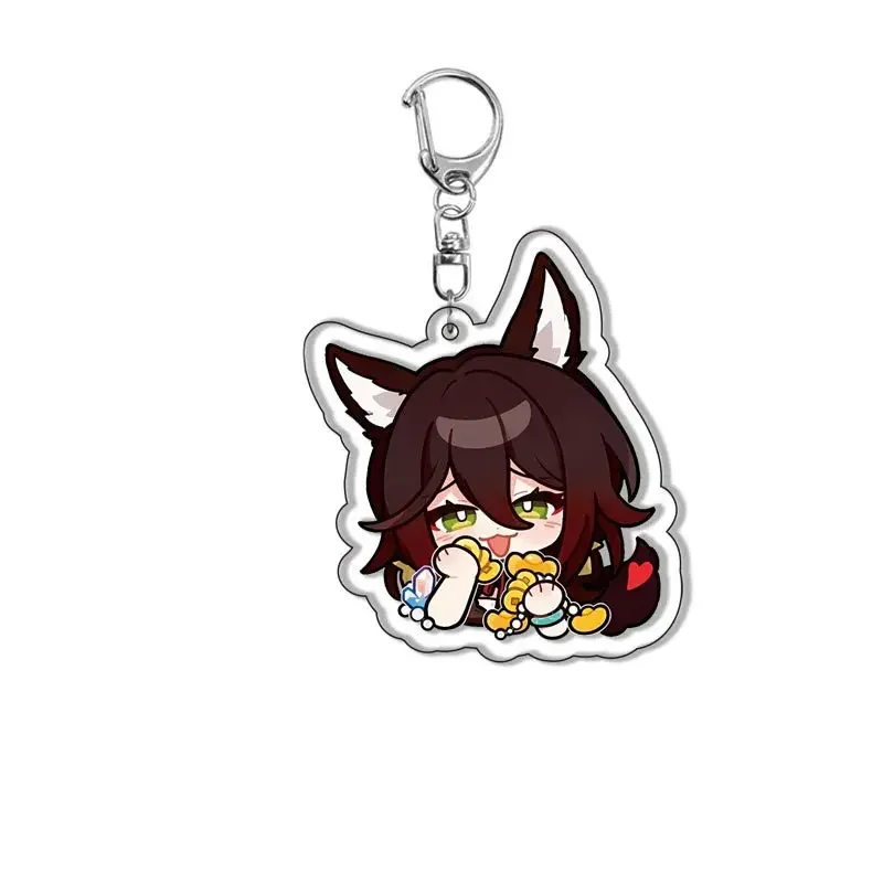 Anime Honkai: Star Rail Keychain Cute Himeko Dan Heng Pendan Car Key Chain Kawaii Figure Keyring Bag Accessories Jewelry Gifts