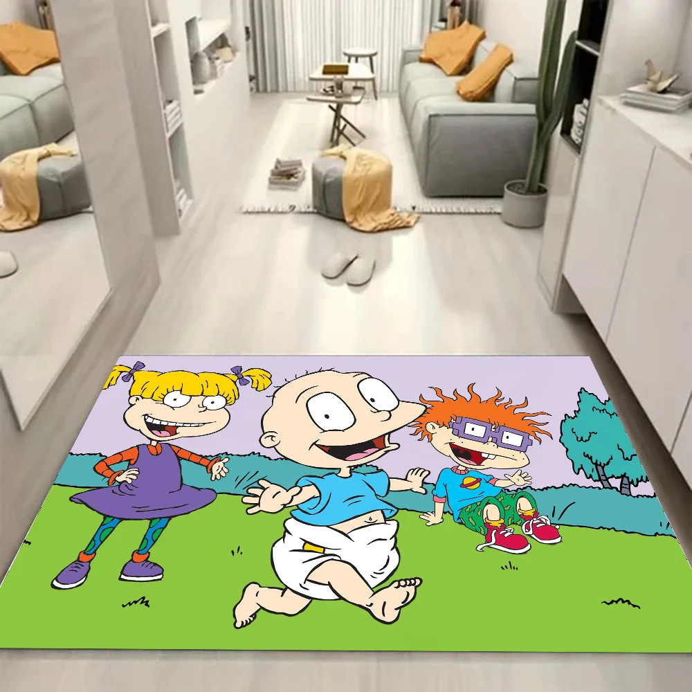 1pc Cartoon Rugrat Anime Bathroom Absorbent Mats Anti-Slip Mats Home Decor Supplies Carpets Home Kitchen Floor Mats