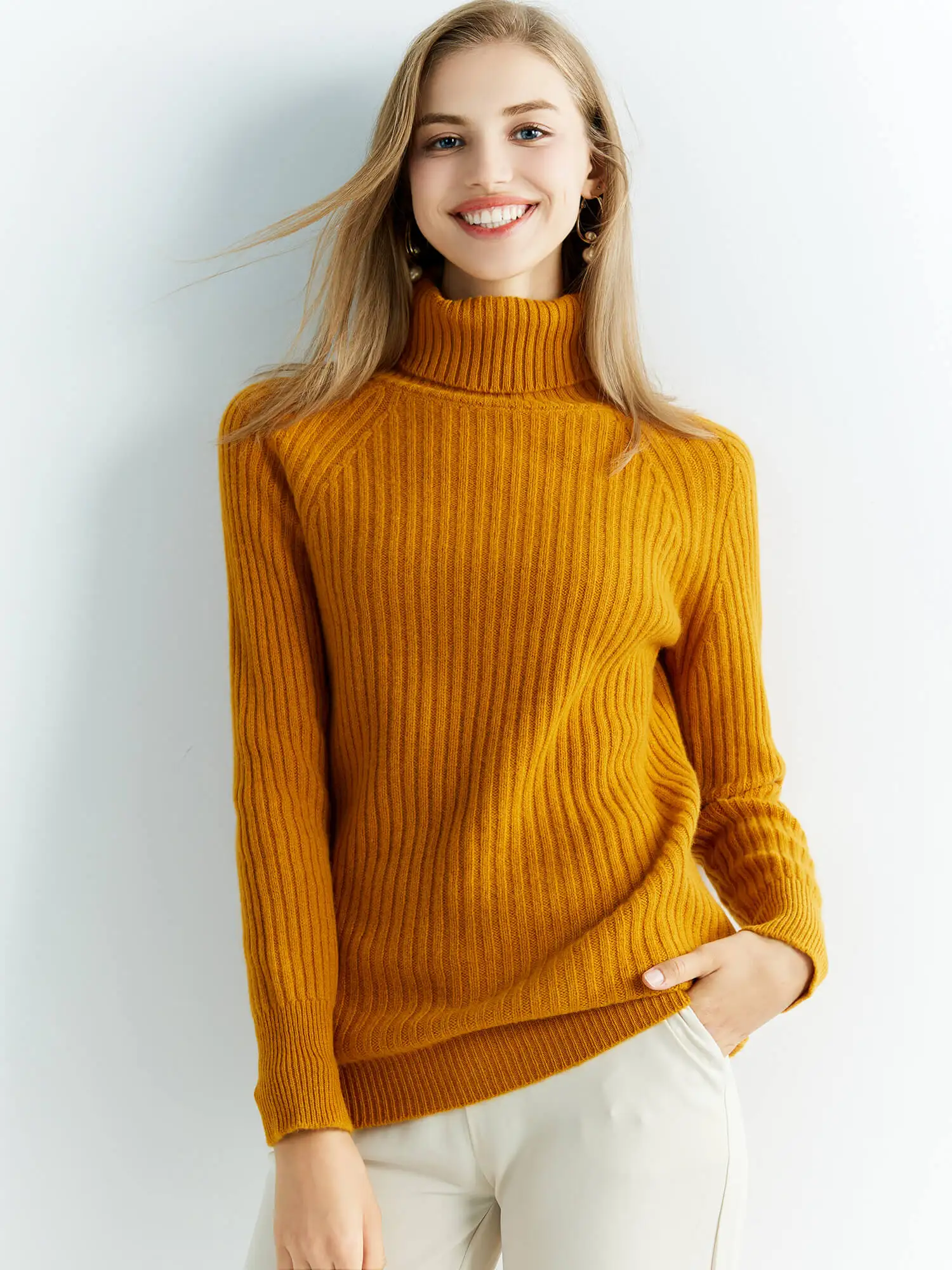 Cashmere Sweater Women\'s Knitted Sweaters 100% Merino Wool Turtleneck Long-Sleeve Pullover 2022 Winter Autumn Jumper Top Clothes