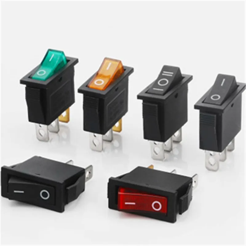 5 قطعة ووك الكهربائية وعاء طبخ الأرز المنزل بدء مفاتيح 2 دبوس ضوء تشغيل/إيقاف قارب زر التبديل 250 فولت 6A التيار المتناوب أمبير 125 فولت 10A