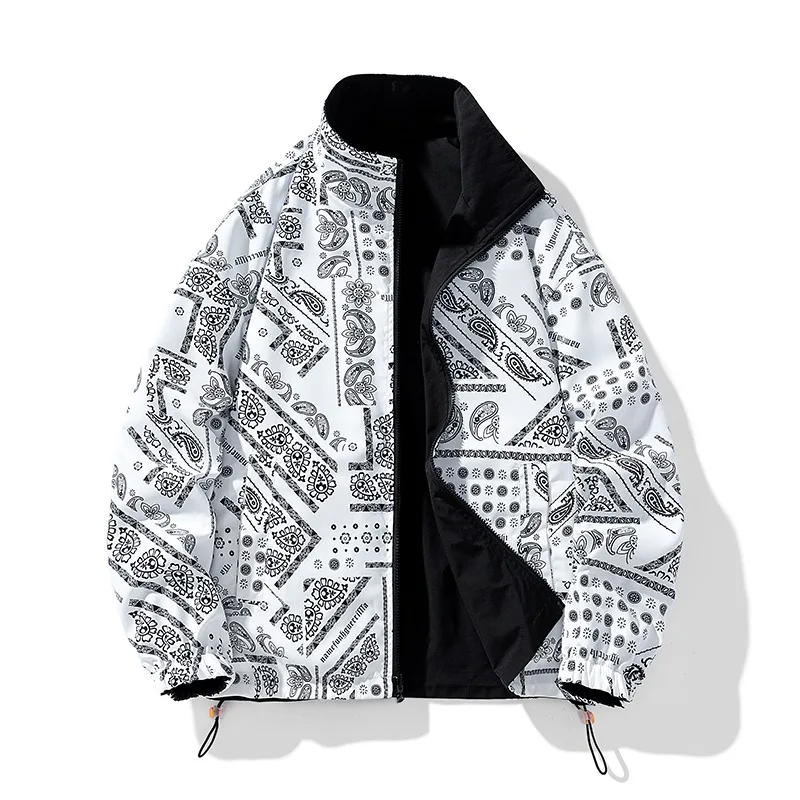 

Massgorul 2025 New Double Sided Jackets Spring Autumn Men's Fashion Plaid Casual Large Size Jacket Stand Collar Top Men Clothing