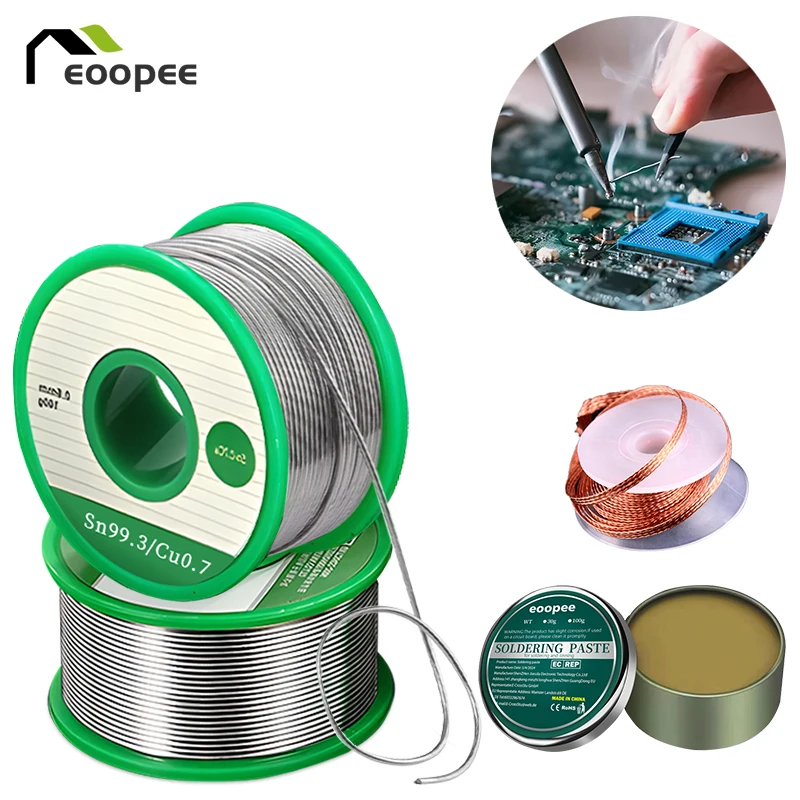 Rosin Core Solder Wire for Electrical Soldering Lead-free Environmental Protection Solder Wire SN99.3 Cu0.7 Soldering Wire Roll