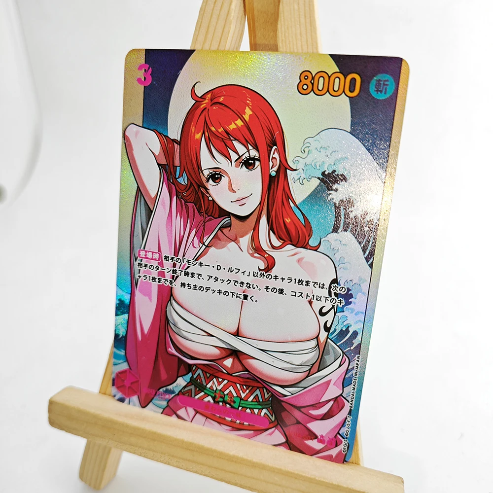 One Piece Collectible Cards Hancock Nami Robin Rebecca Yamato DIY 9PCS/SET Rainbow Glitter texture laser Anime boy holiday gifts