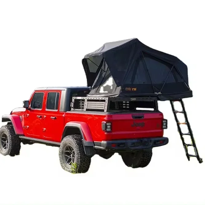 

Xscamper 2 Person Car Soft small slim 4x4 Roof Tent Ladder aluminum hard shell Camping Truck hardtop ikamper alu cab roof tent