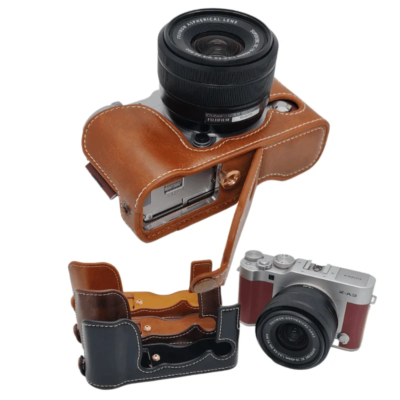 XA7 Camera Bag Body Half PU Hard Grip Protection Case for Fujifilm Fuji  XA5 XA3 XA2 XA1 XM1 X-A5 X-A3 X-A7 X-M1