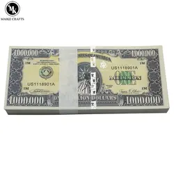 10PCS /100PCS American One Million Dollar Paper Money Statue of Liberty UV Anti-counterfeiting Serial Number Banknote Collection