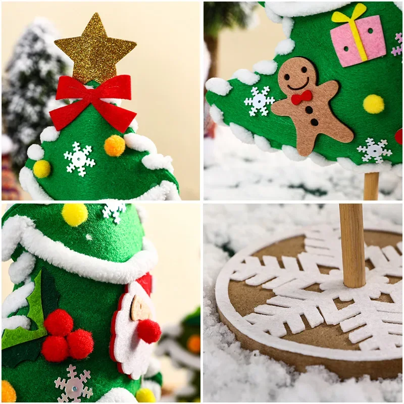 DIY Christmas Tree Crafts Kits for Children Christmas Decoration Handmade Puzzle Kit Children Toys Christmas Gifts