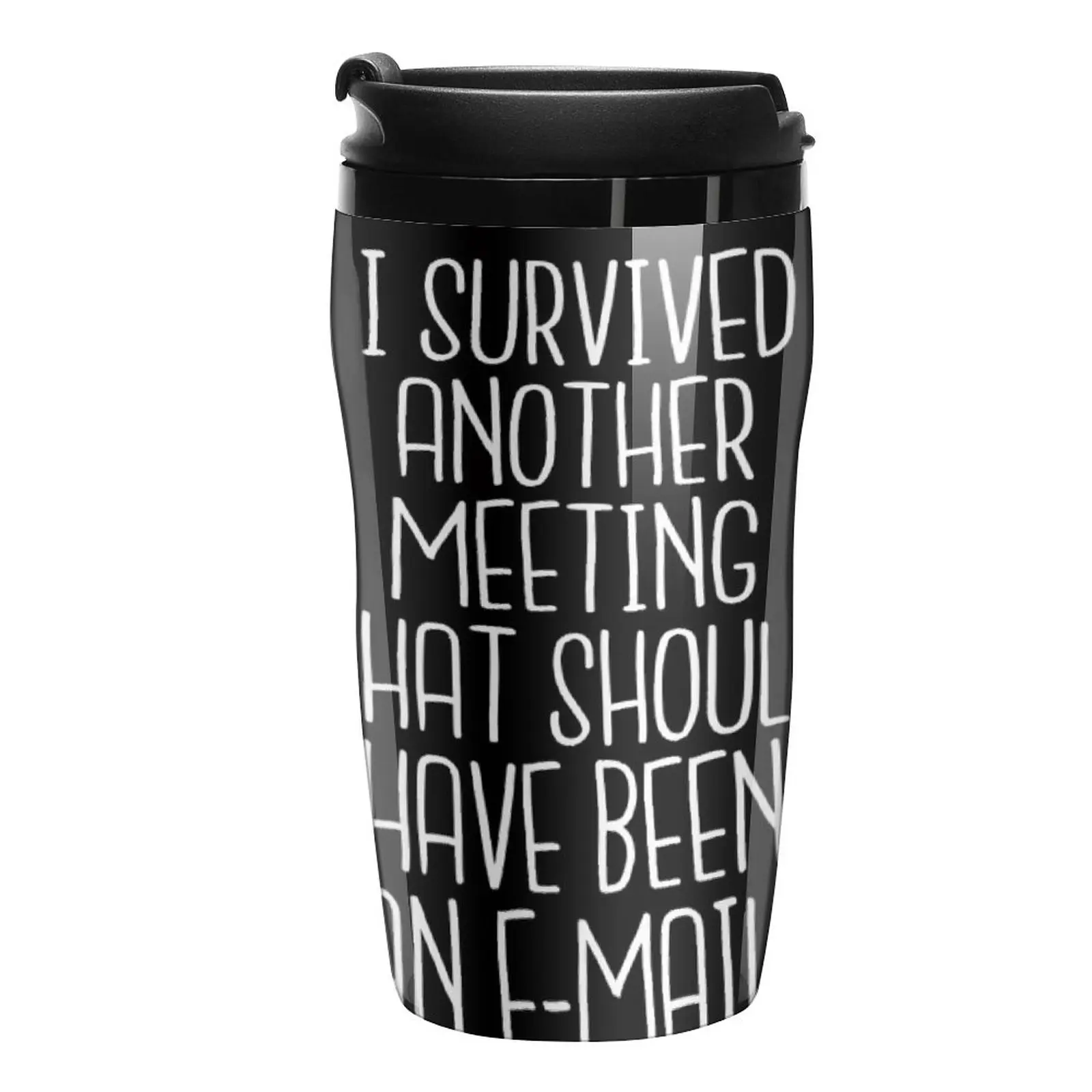 

New Office Funny Mug - I survived another meeting - Funny Gag Gift Black Travel Coffee Mug Coffee Cups Cup Coffee Set Luxury Cup