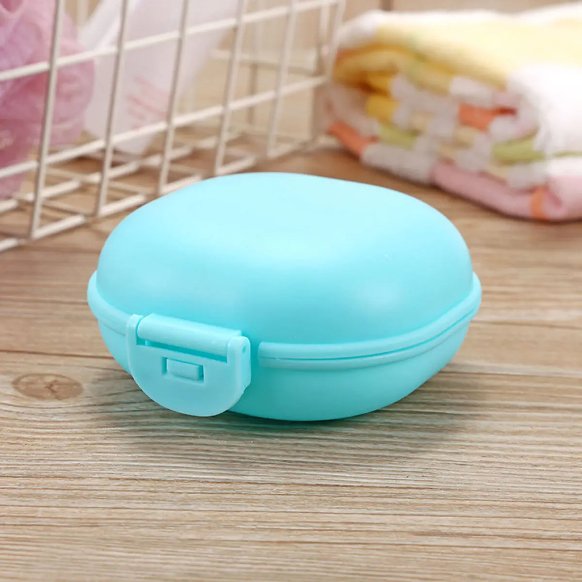 

5Pcs Waterproof Soap Box Small Soap Case Container Lid Bathroom Kitchen Pink Dark Green Purple White Black