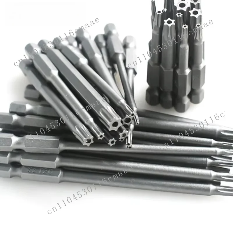 S2 Industrial Screwdriver Cutter Head Set 150mm Hexagonal Hollow Plum Blossom Extended Steel Chrome Square Plum Blossom Screw