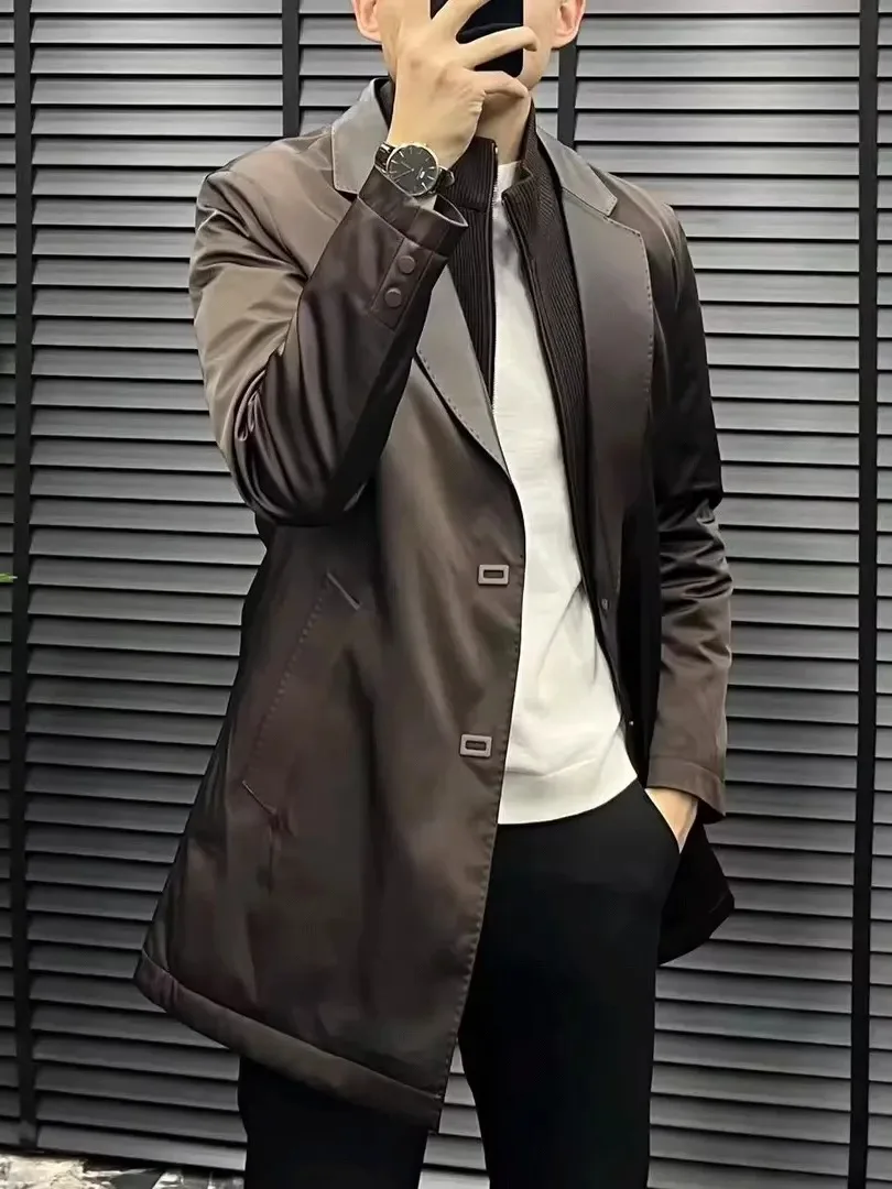 

Осень-зима мужской съемный вязаный воротник средней длины пуховый тюнер модный универсальный элитный Feeling Haome