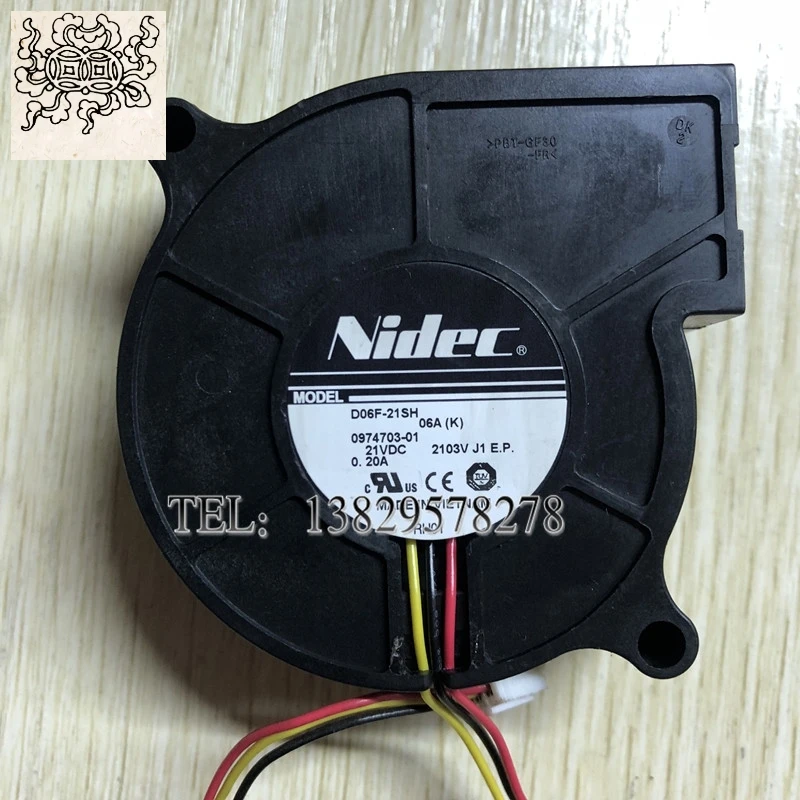 Ltsf ل Nidec D06F-21SH 06A DC 21V 0.20A 60x60x25mm 3-Wire مروحة تبريد الخادم #1