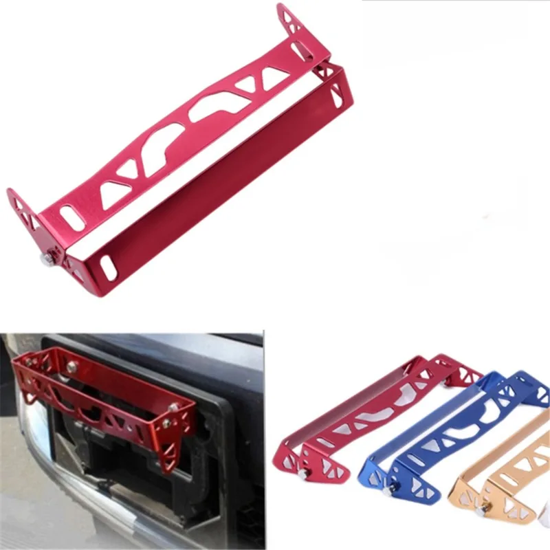 Car Universal Aluminum Adjustable Rotating Car License Plate Frame Holder Solid License Plates Durable