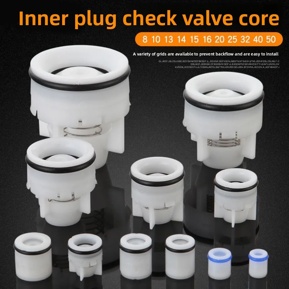 

8~20-50mm O.D Inner Plug Check Valve Element Water Treatment Non-return Valve Spool Garden Irrigation Aquarium Fittings