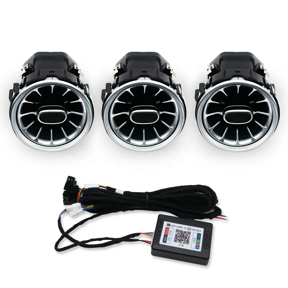 

STLFUpgrade 64 Colors Turbine Air Outlet Ambient Light Colorful Car Air Vent Air Conditioner for Kia Stinger