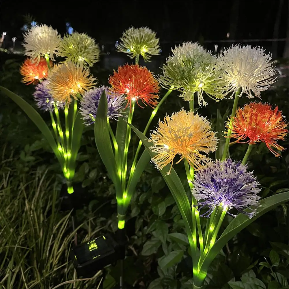 

Outdoor Solar Lawn Lamp Dandelions Flowers Lights Ip65 Waterproof Garden Lights For Yard Decor Solar LED Light