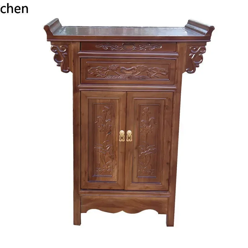 B6   chinoiserie old elm small  table buddha altar for home guanyin table guan gong god of wealth  incense altar