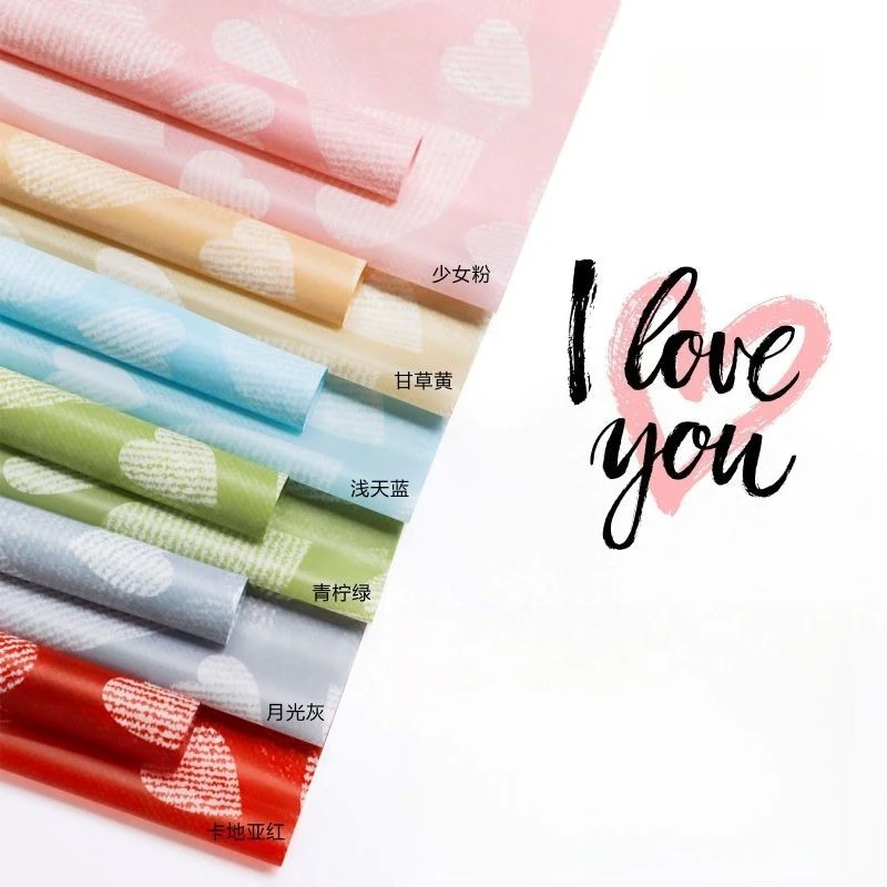 

Love Heart Flower Bundle Pack Paper Semi Transparent Matte Paper Bouquet Wrapped in Flower Paper Handmade Floral Arrangement