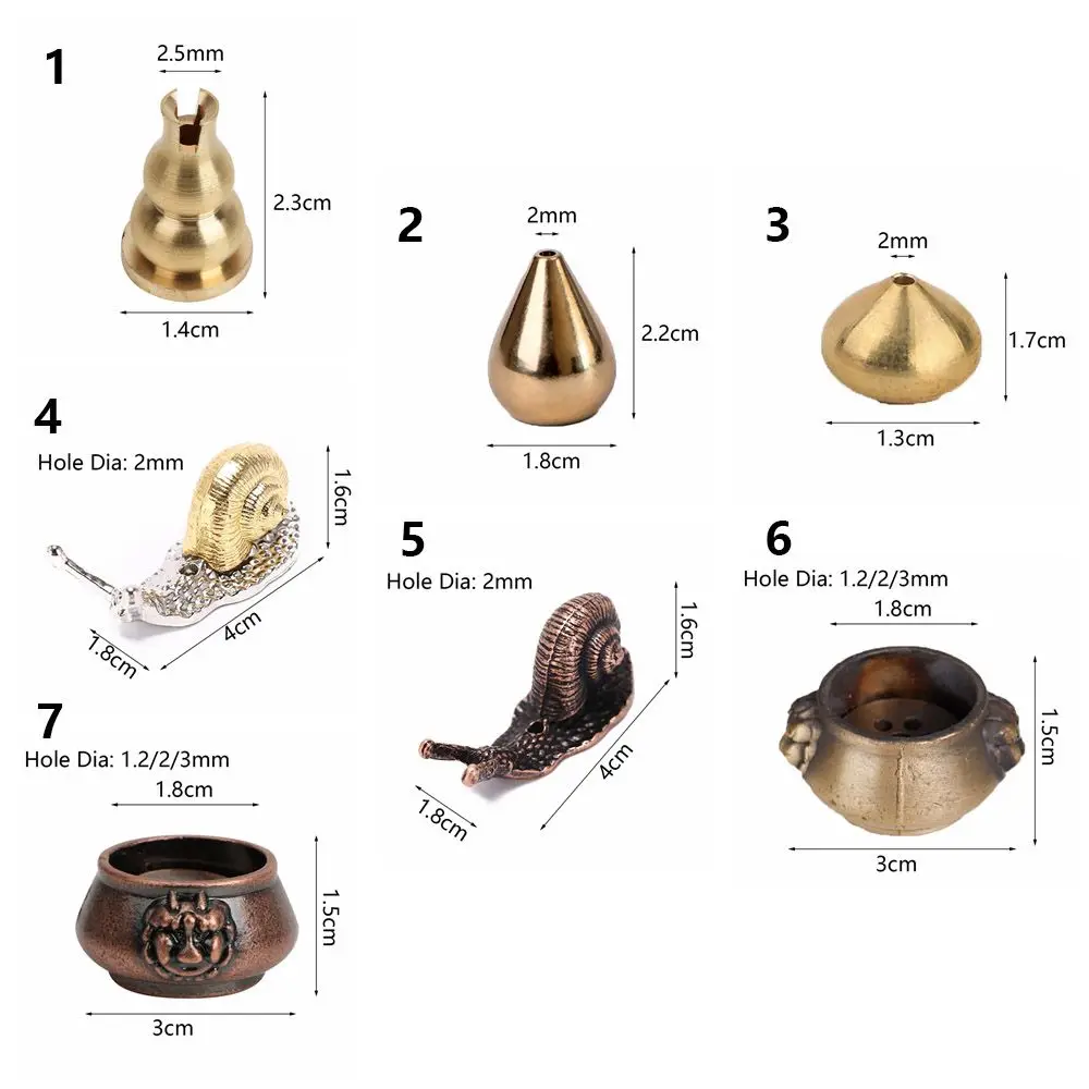 Diverse Pattern Traditional Shapes Buddhism Gadgets Home Decor Copper Censer Ash Catcher Joss-stick inserted Incense Holder