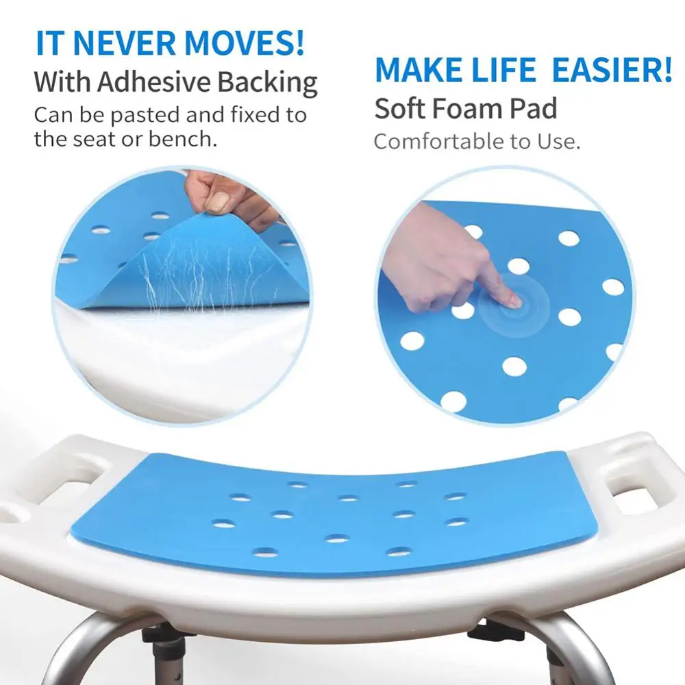 Coussin de siège anti-alde portable, chaise de bain en polymères pliants, chaise de bain en mousse, coussin de douche rembourré, tabouret pour