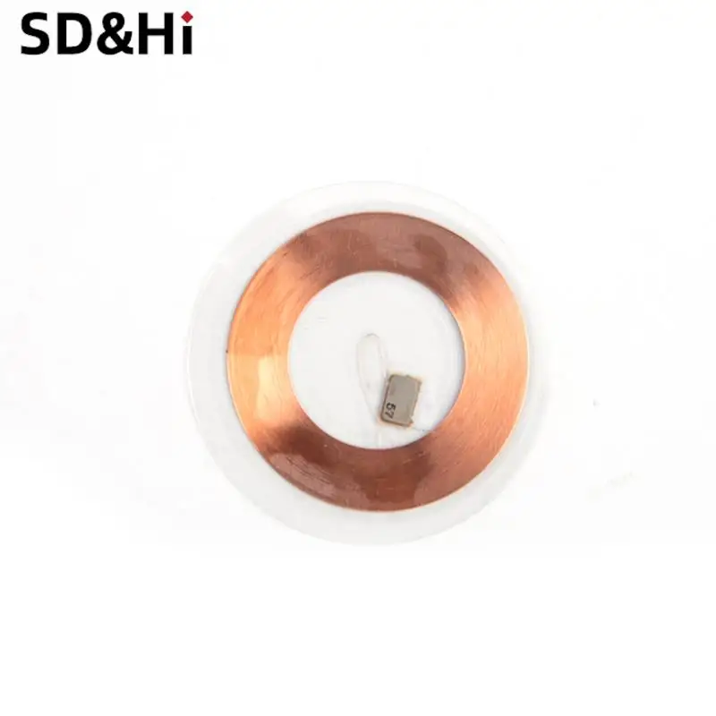 5Pcs 125KHz ID T5577 Writable Rewritable Copper Coil Coin Card Keyfob RFID Ultra-thin Cell Phone Access Card