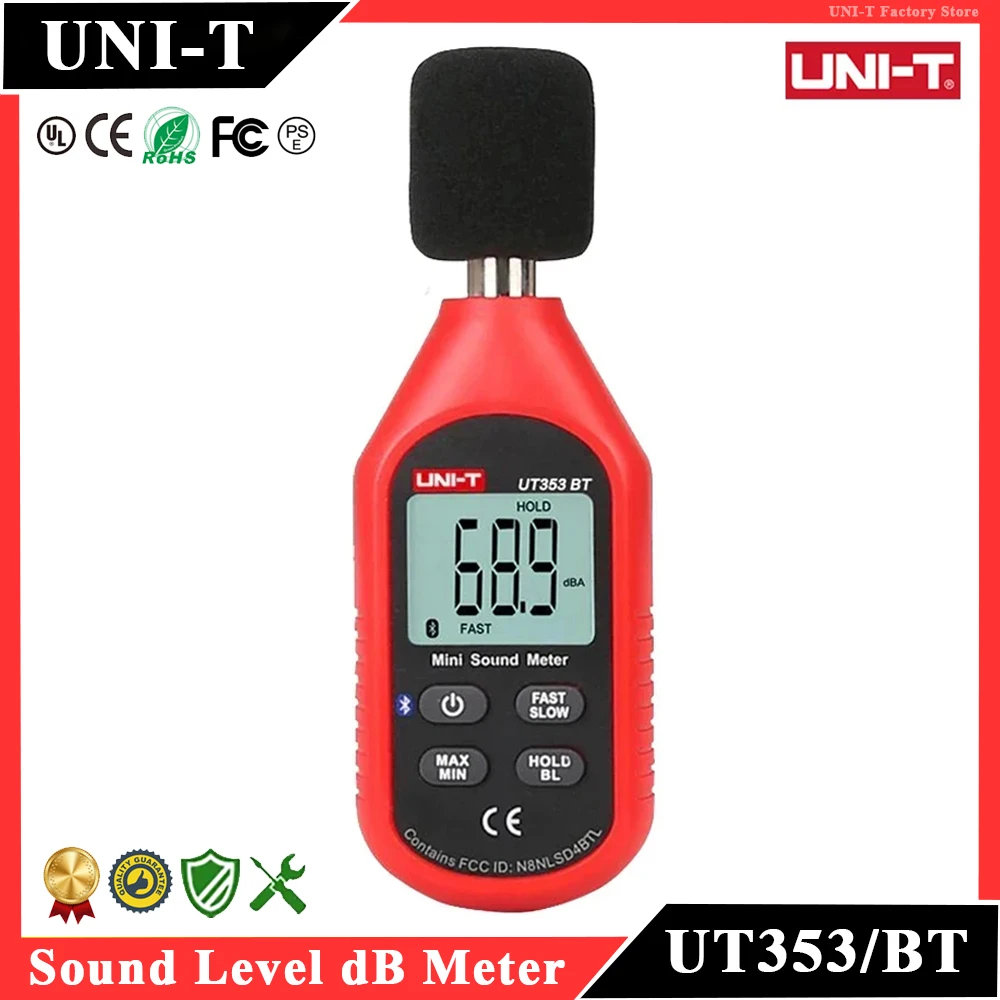 UNI-T UT353 UT353BT Sound Level Meter Bluetooth Digital Decibel Meter 30-130dB Noisemeter Mini dB Meter Noise Dosimeter