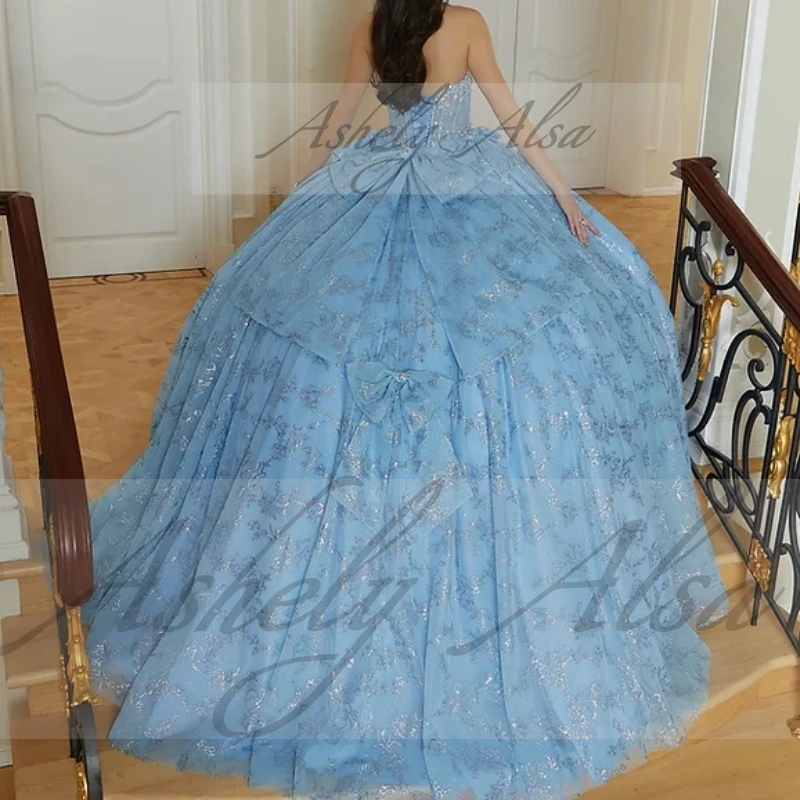 AQ223 مخصص أرجواني الأميرة فتاة فساتين Quinceanera الوهم القوس الكرة ثوب المرأة حفلة موسيقية مناسبة ارتداء فستان حفلة عيد ميلاد 15