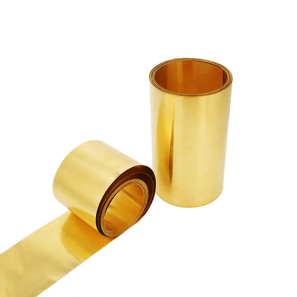 1Meter T2 Brass/Red Copper Strip Sheet Thickness 0.01-1mm 99.9% Pure Copper Foil Width 10-120mm