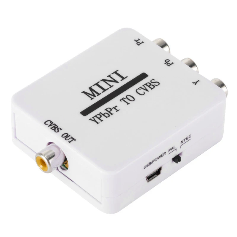 Convertitore Video da MINI YPBPR a CVBS 1080P componente HD a adattatore AV per Monitor proiettore TV