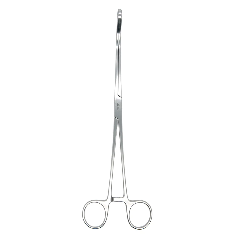 Fórceps para cirurgia geral, Fórceps para segurar fórceps, Curvo, Reto, Serrilhado, Cirurgia Médica, 25cm