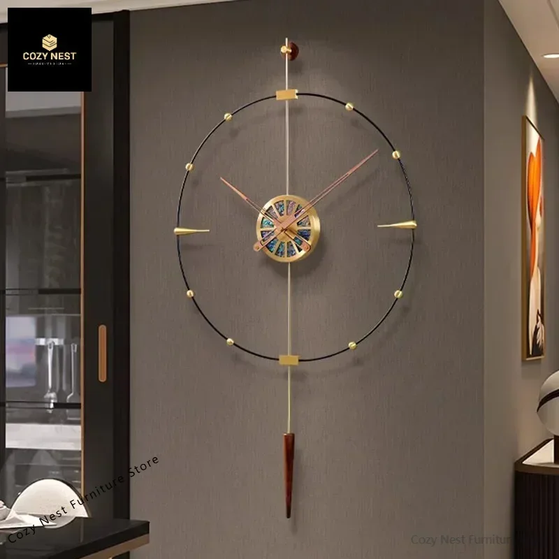 Nordic Big Size Wall Clocks Minimalist Chinese Style Bedrooms Modern Fashion Clock Wall Luxury Reloj Pared Room Decorations