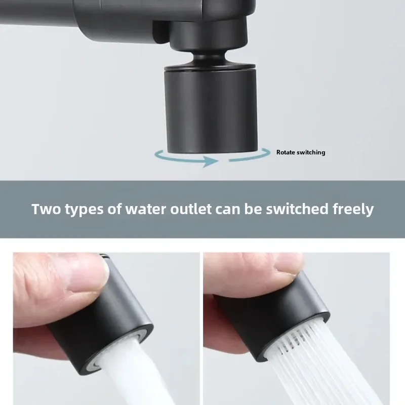 Wall-Mounted Pot Filler Faucet Foldable Kitchen Tap with Bidet Sprayer Cold Water Rotating Spout for Flexible Use