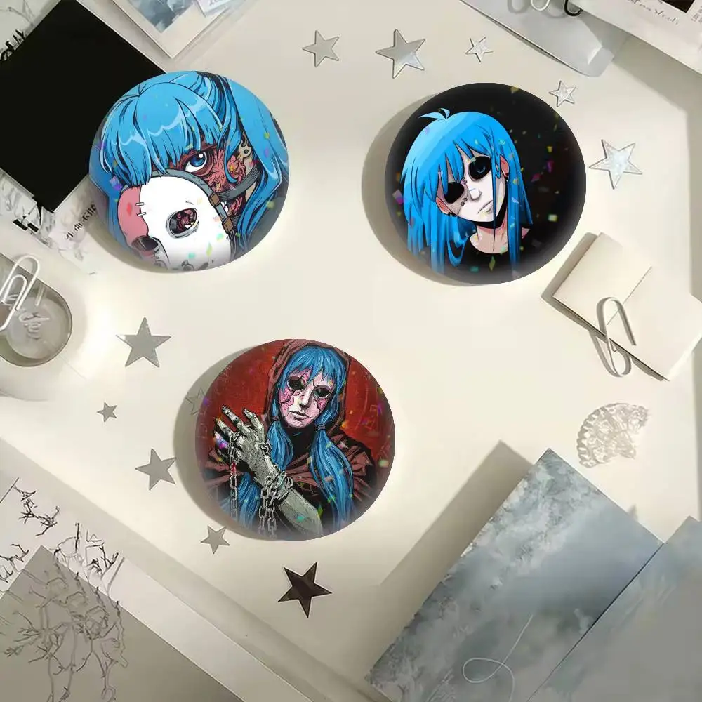 Game Sally Face Sal Fisher  25 32 44 58 75mm Badges Personalized Round Brooches Pins Accessory Gift
