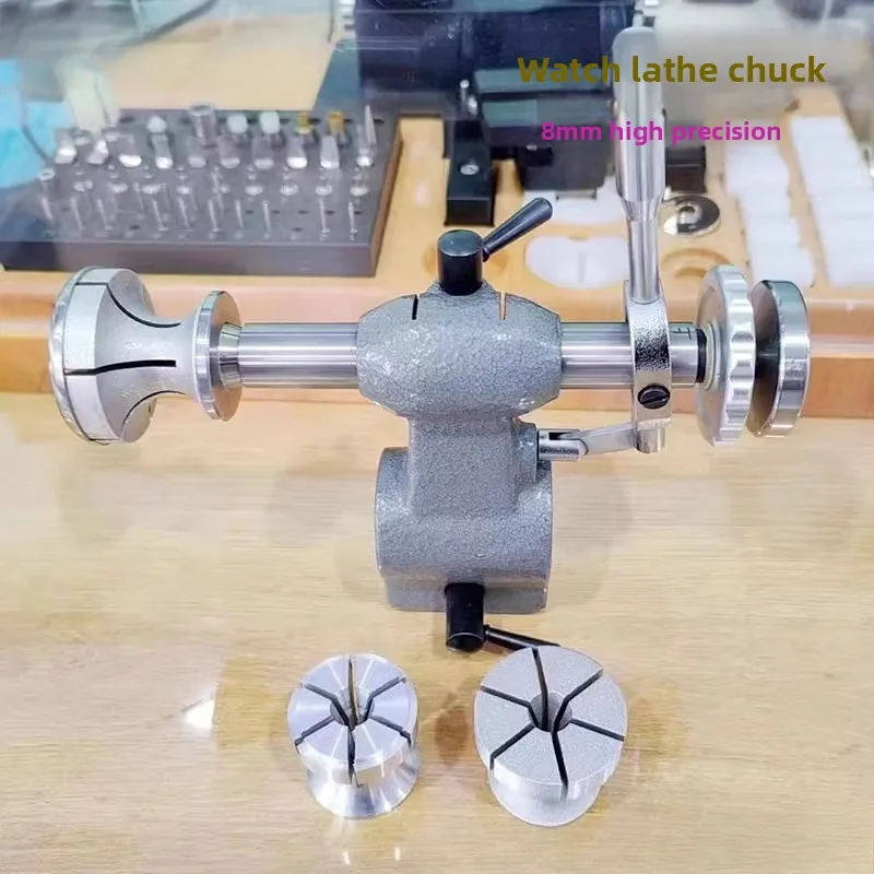 Watch repair tools, watch lathe chuck, case, threaded dog tooth ring, repair, back cover, polished and polished