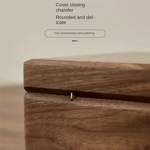 A40G-Hem Skrivbordsförvaringslåda Valnöt Vintage Massivt Trä Föremål Kosmetiska Smycken Organiserare 12 best sales valnötslåda - №5