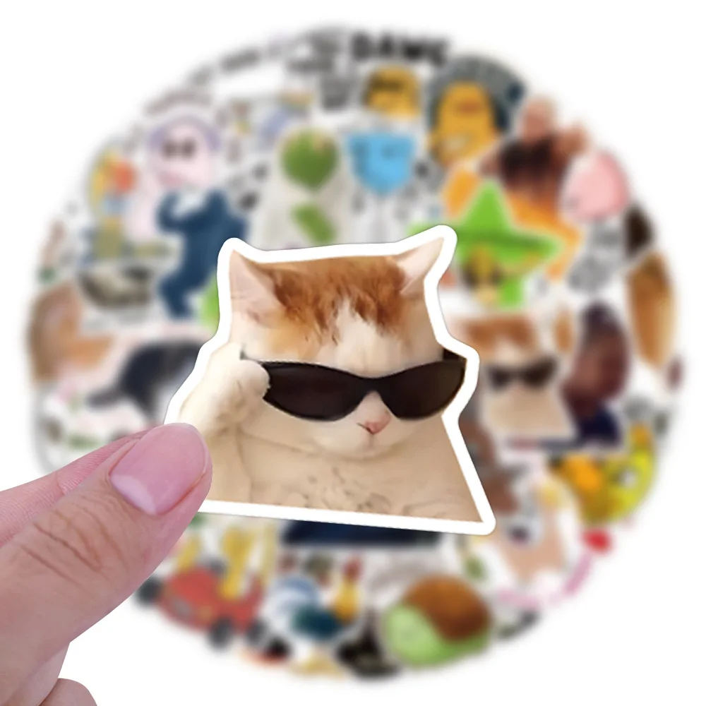 55 قطعة مزيج لطيف ميمي ملصقات شخصية محاكاة ساخرة التعبير DIY بها بنفسك سيارة الأمتعة حقيبة اللعب الكلاسيكية الشارات الكتابة على الجدران ملصق حزمة #4