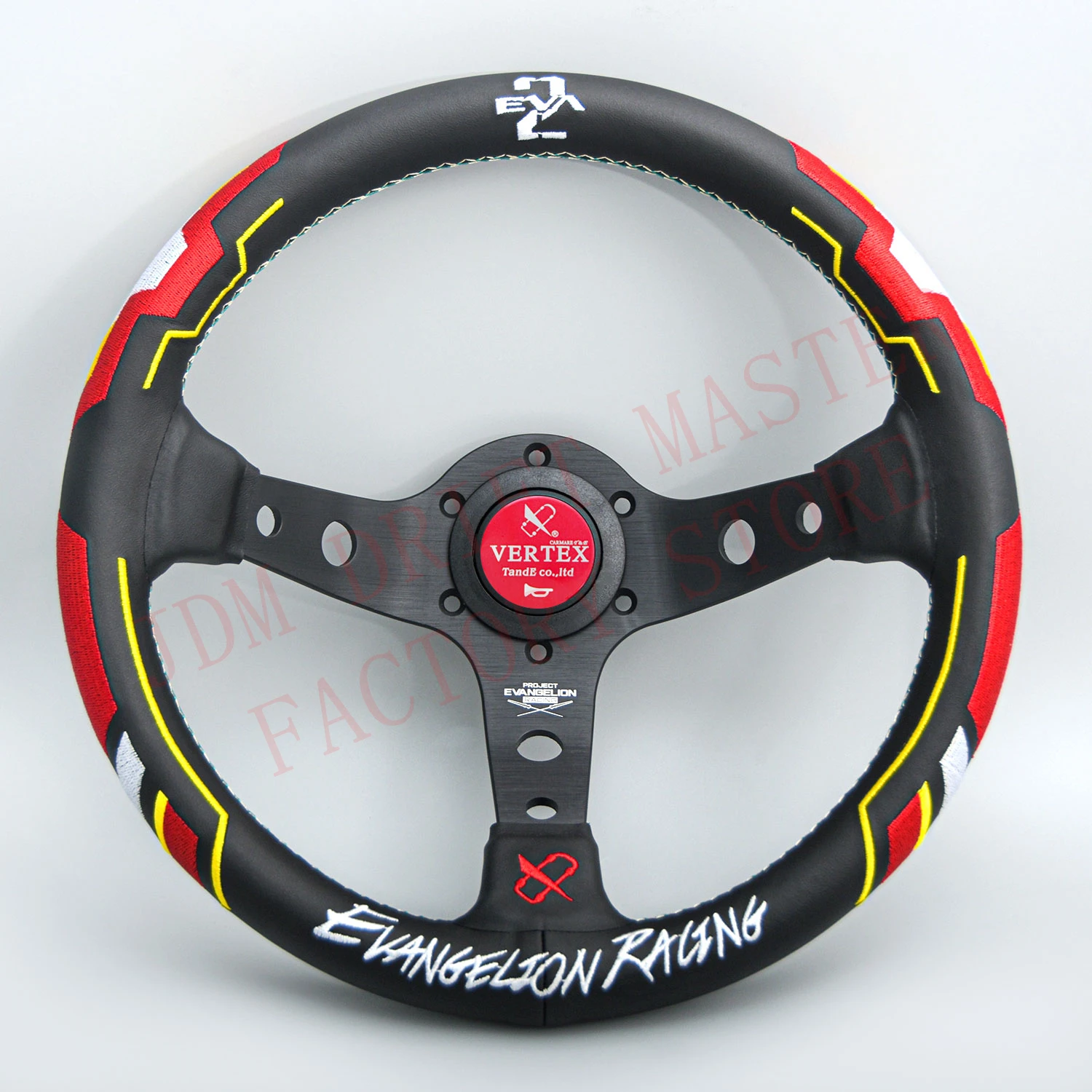 JDM Vertex EVA2 Racing 13inch Steering Wheel Drift Sports Sim Race Game Steering Wheel