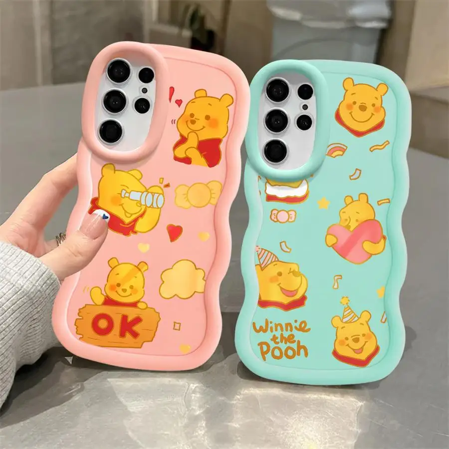 Disney Cartoon Cute Pooh Phone Case for Xiaomi Redmi 12 12C 13C 5G 13 4G A1 A2 Plus 8 9T 10 Poco X3 NFC X3 Pro X5 Bumper Cover