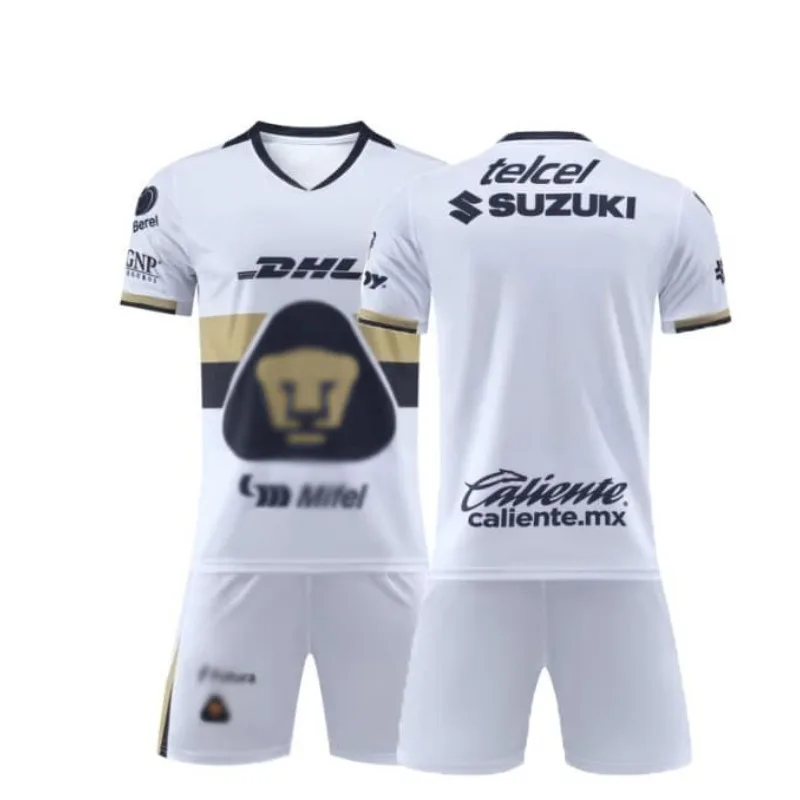 Conjunto de Jersey Estilo UNAM México, 2 Piezas, Uniforme de Fútbol, Chándal Informal, Manga Corta, Ropa Deportiva de Entrenamiento para Adultos y Jóvenes