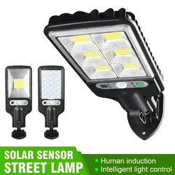 Solar LED Street Light com sensor de movimento, impermeável lâmpada de parede, jardim ao ar livre, pátio, decoração varanda, 2500W, 3 modos, novo