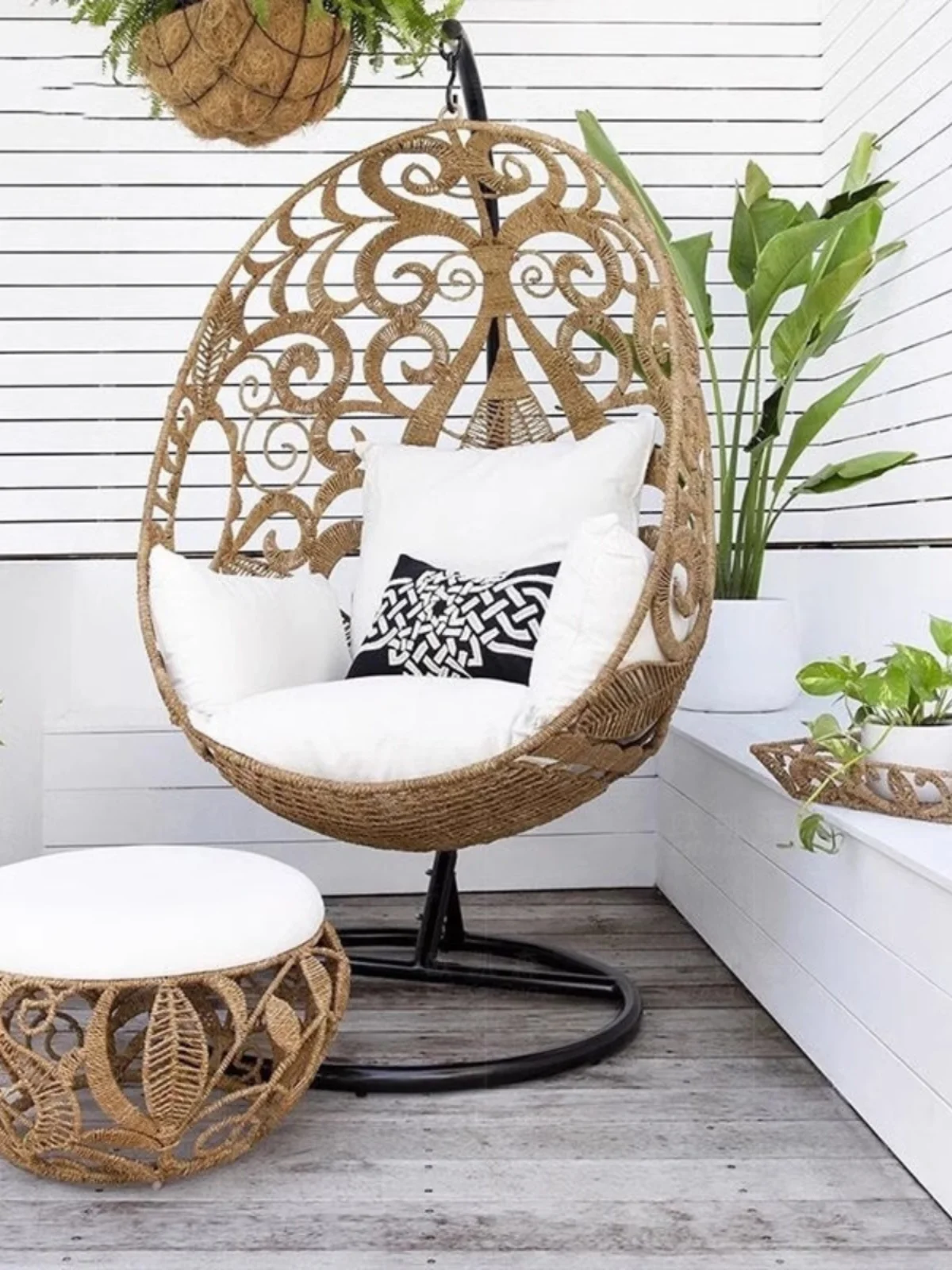 

Creative Hanging Basket Swing Designer Internet celebrity Rattan Chair Outdoor Courtyard Indoor Floor Home Cradle Balcony Single