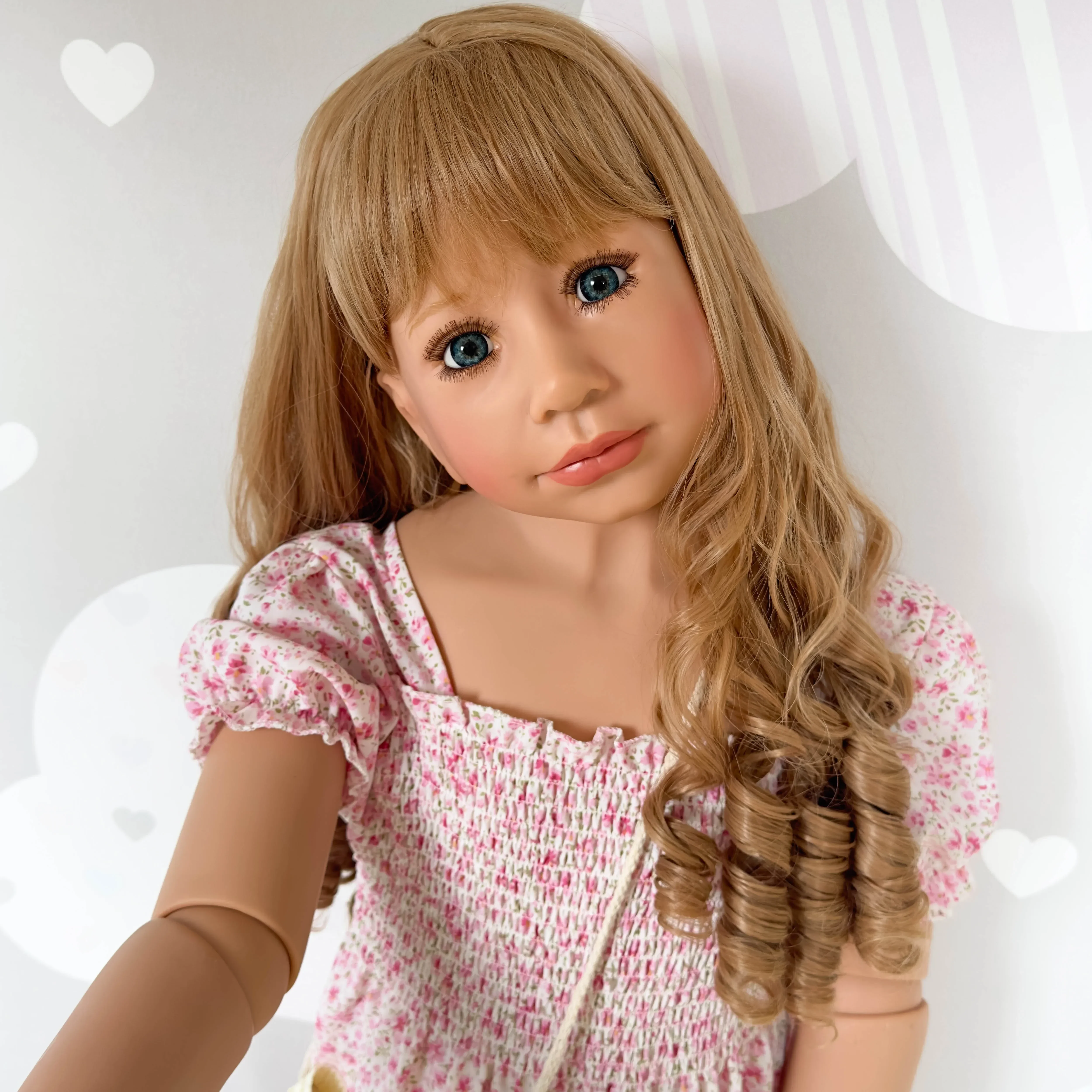 SINO-BB 120cm original reborn obra-prima boneca bola articulada corpo inteiro da menina da criança princesa 5-6 anos de idade modelo de vestido de bebê real